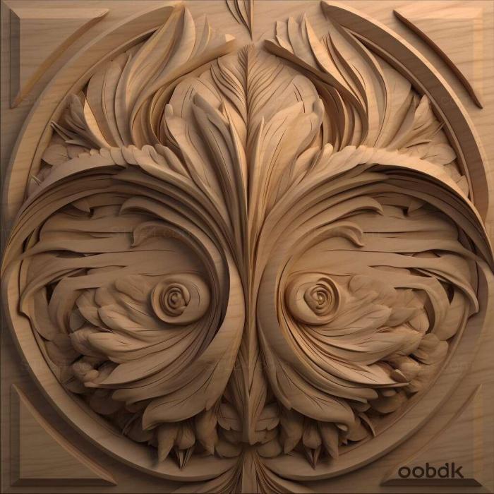 Patterns and decorations (Rokh 1, PATTERN_1621) 3D models for cnc